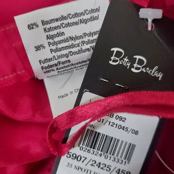 *FINAL* NWT Betty Barclay Red Button-Down Midi Skirt - Picture 6 of 6